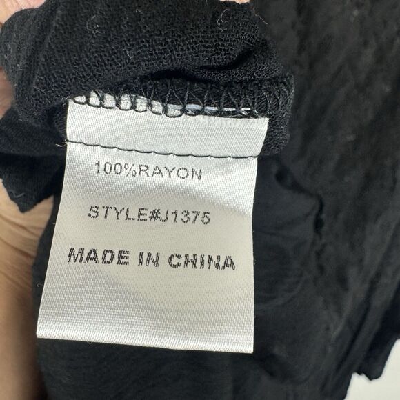 Jodifl Black Lace Tunic Blouse V-Neck Size S Bell Sleeve Witchy Goth Romantic - Picture 4 of 8